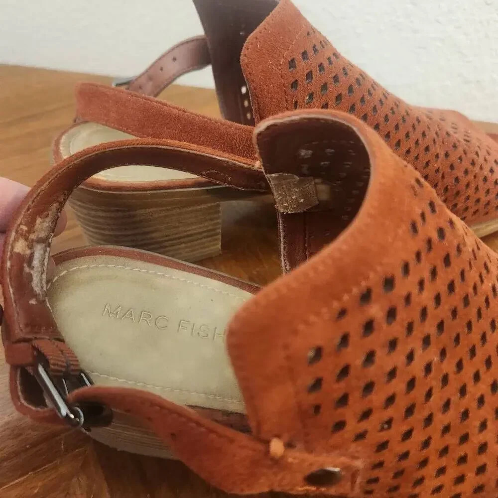 Marc Fisher Suede Slingback Block Heels